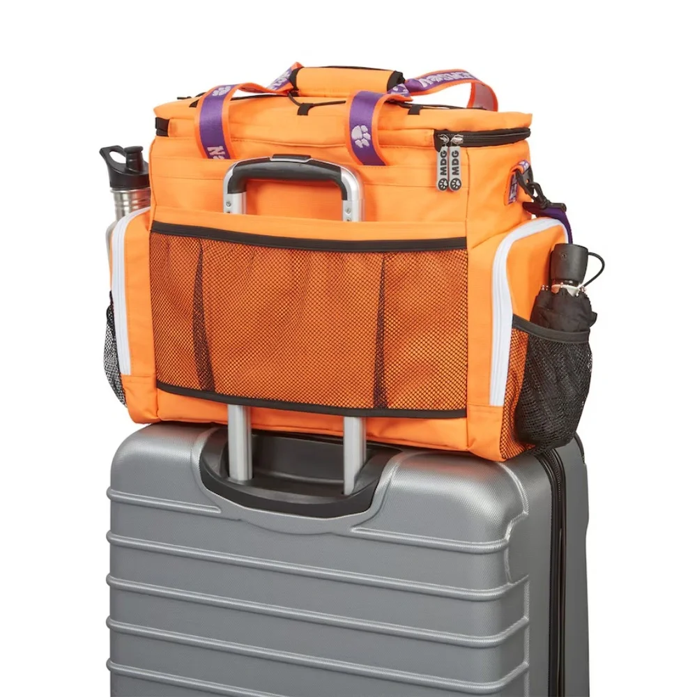 Mobile Dog Gear Clemson Tigers NCAA Away Bag (16.5” x 12” x 8”) Orange & Purple